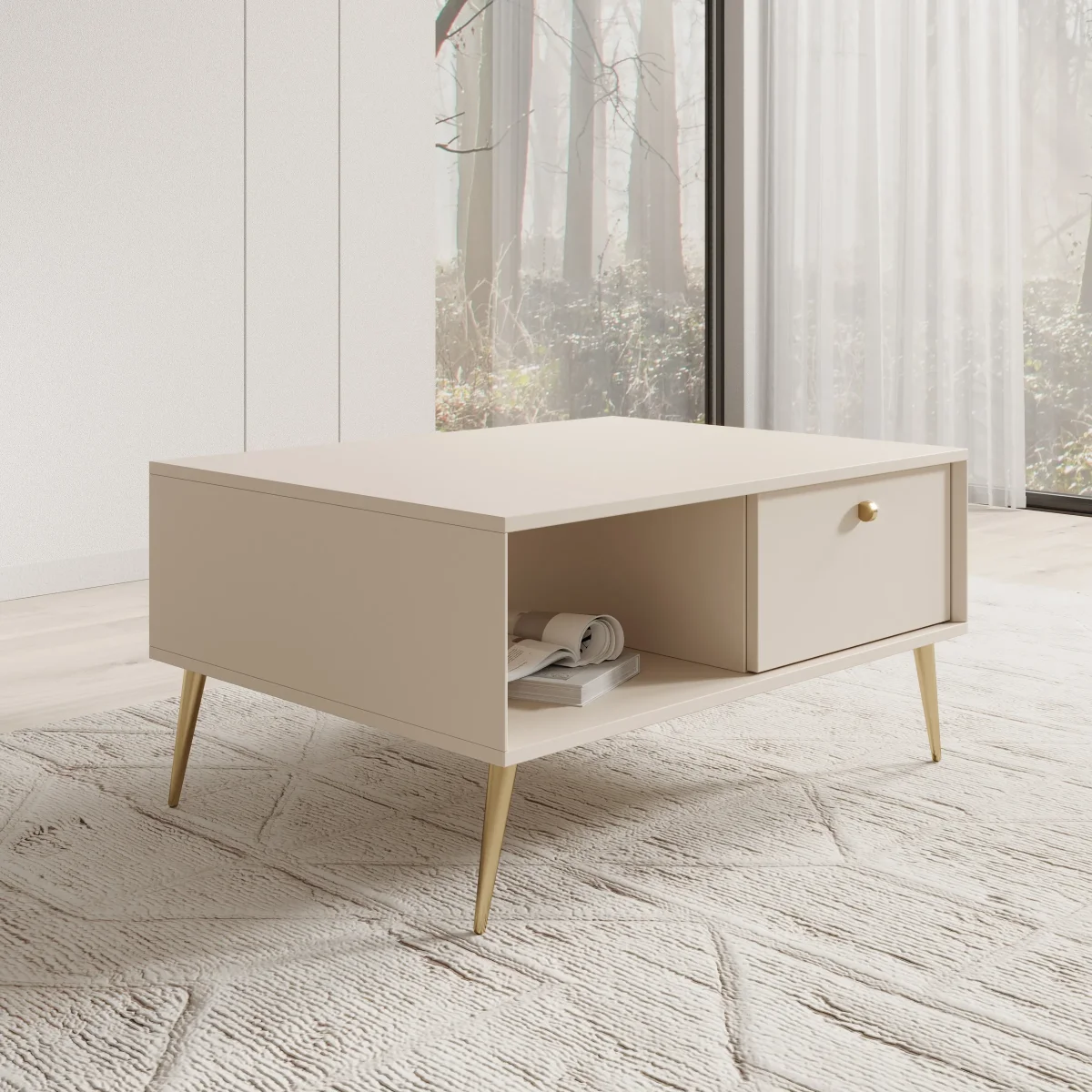 Reunion - Salontafel - Beige - 87x66x43 cm