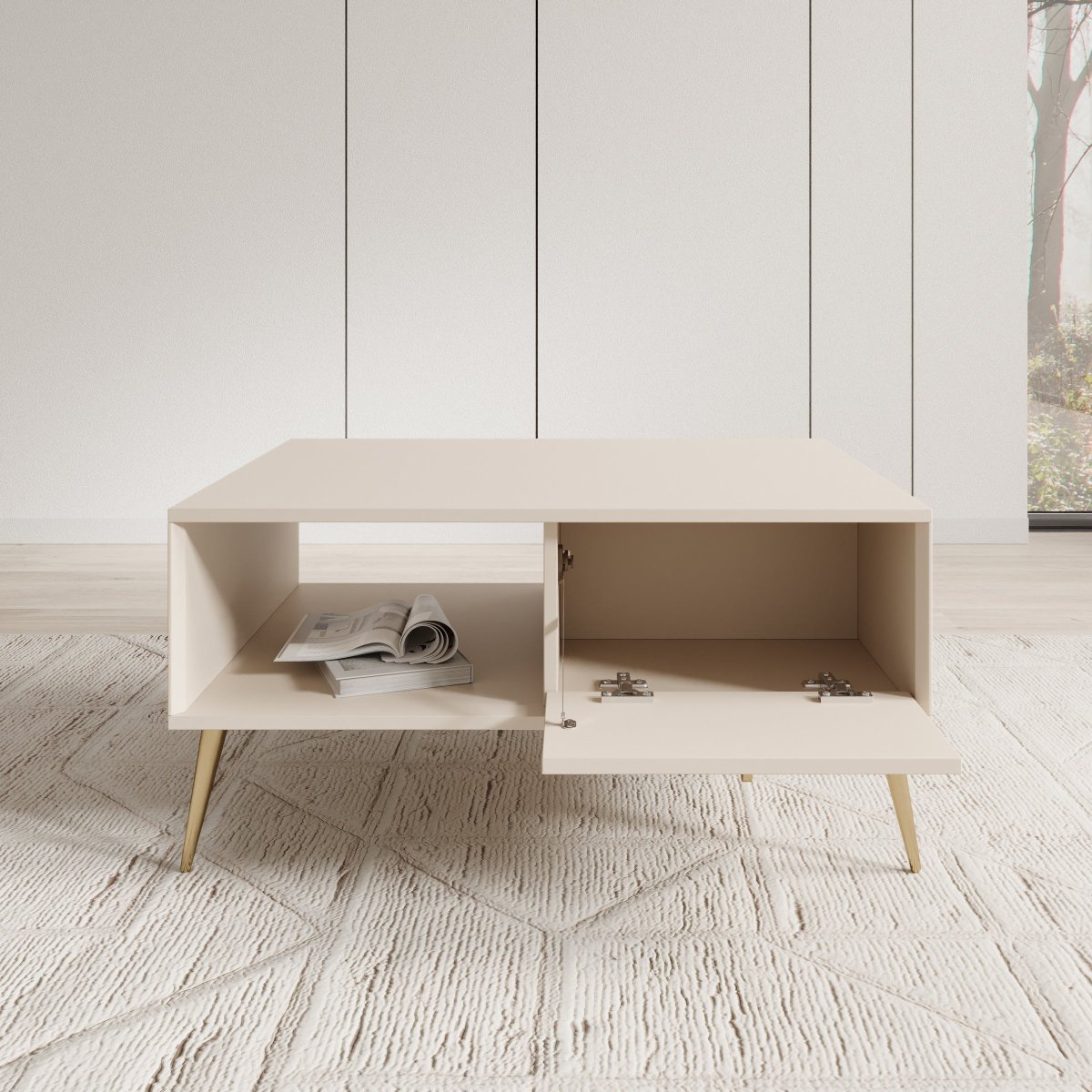 Reunion - Salontafel - Beige - 87x66x43 cm - Afbeelding 3