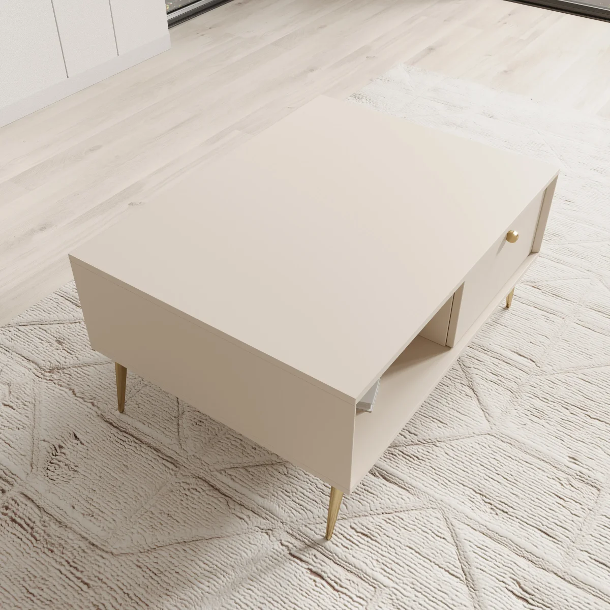 Reunion - Salontafel - Beige - 87x66x43 cm - Afbeelding 5