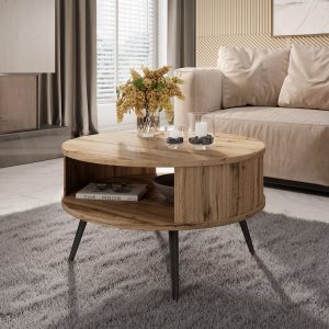 Riley - Salontafel - Eiken - 76x76x44 cm