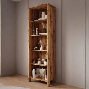 Isaac 1 - Boekenkast - Eiken - 66x37x199 cm
