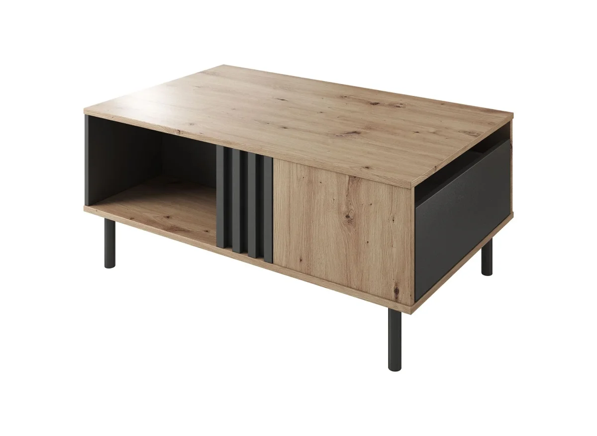 Marcos - Salontafel met lade - Eiken/antraciet - Afbeelding 7